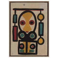 Albert Chubac, Oil on Cardboard, Signed, circa 1950, France.