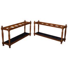 Large pair of country house stick stands