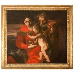 17th Century Italian Painting Holy Family