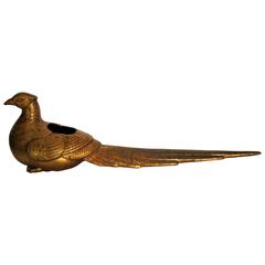 Beautiful Gilt Art Deco Decorative Pheasant Bird, 1970s