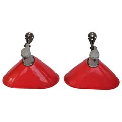 Large 1930s American Industrial Ceiling Light or Wall Sconce