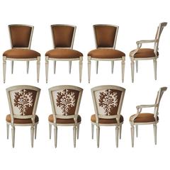 Set of Eight William Switzer Louis XVI Style Dining Chairs 