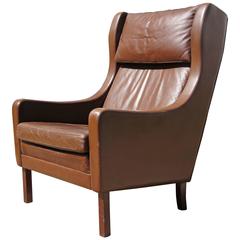 Highback Leather Armchair after Borge Mogensen 9