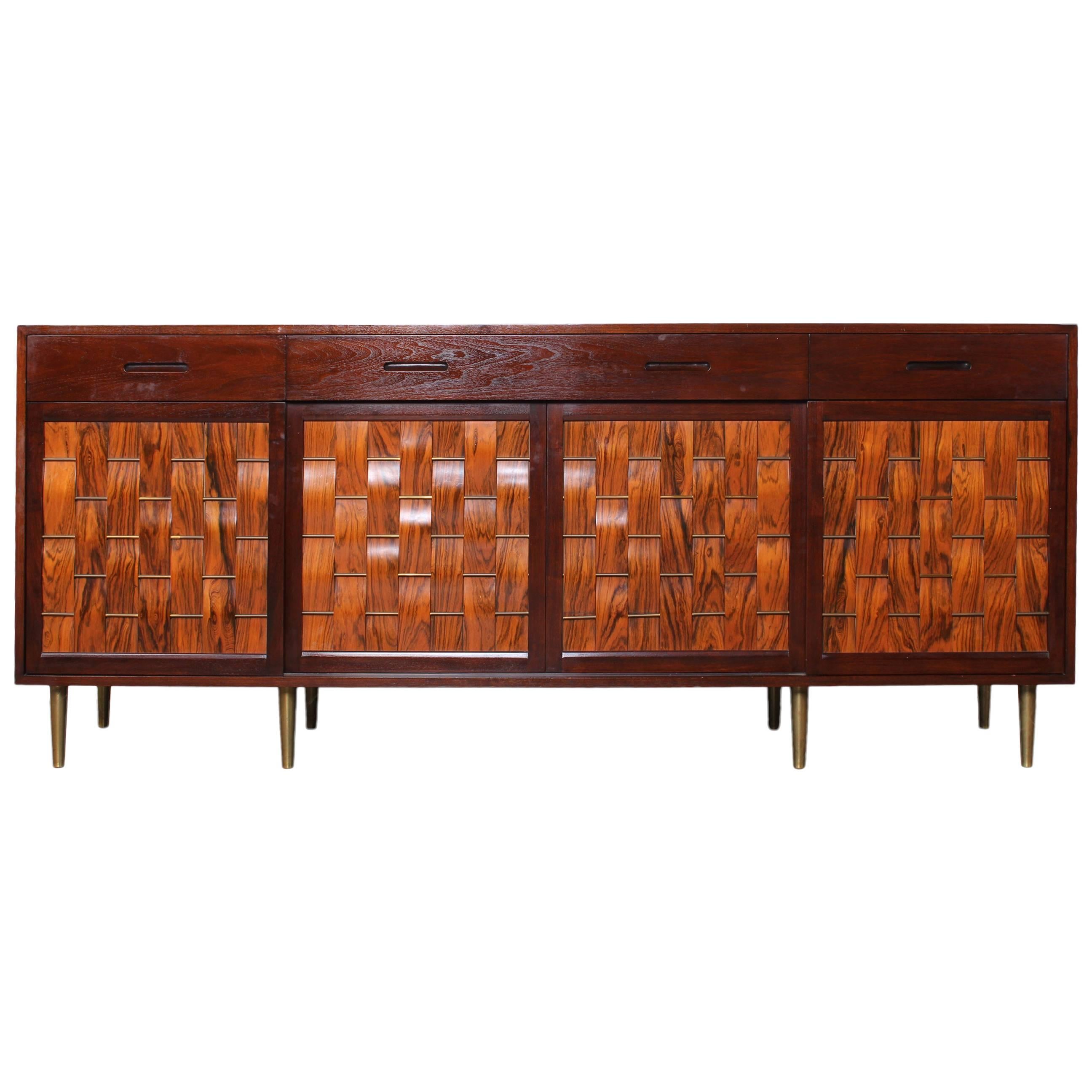 Woven Front Cabinet by Edward Wormley for Dunbar