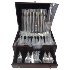 Aegean Weave Gold by Wallace Sterling Silver, Flatware Set for Eight, 47 Pieces