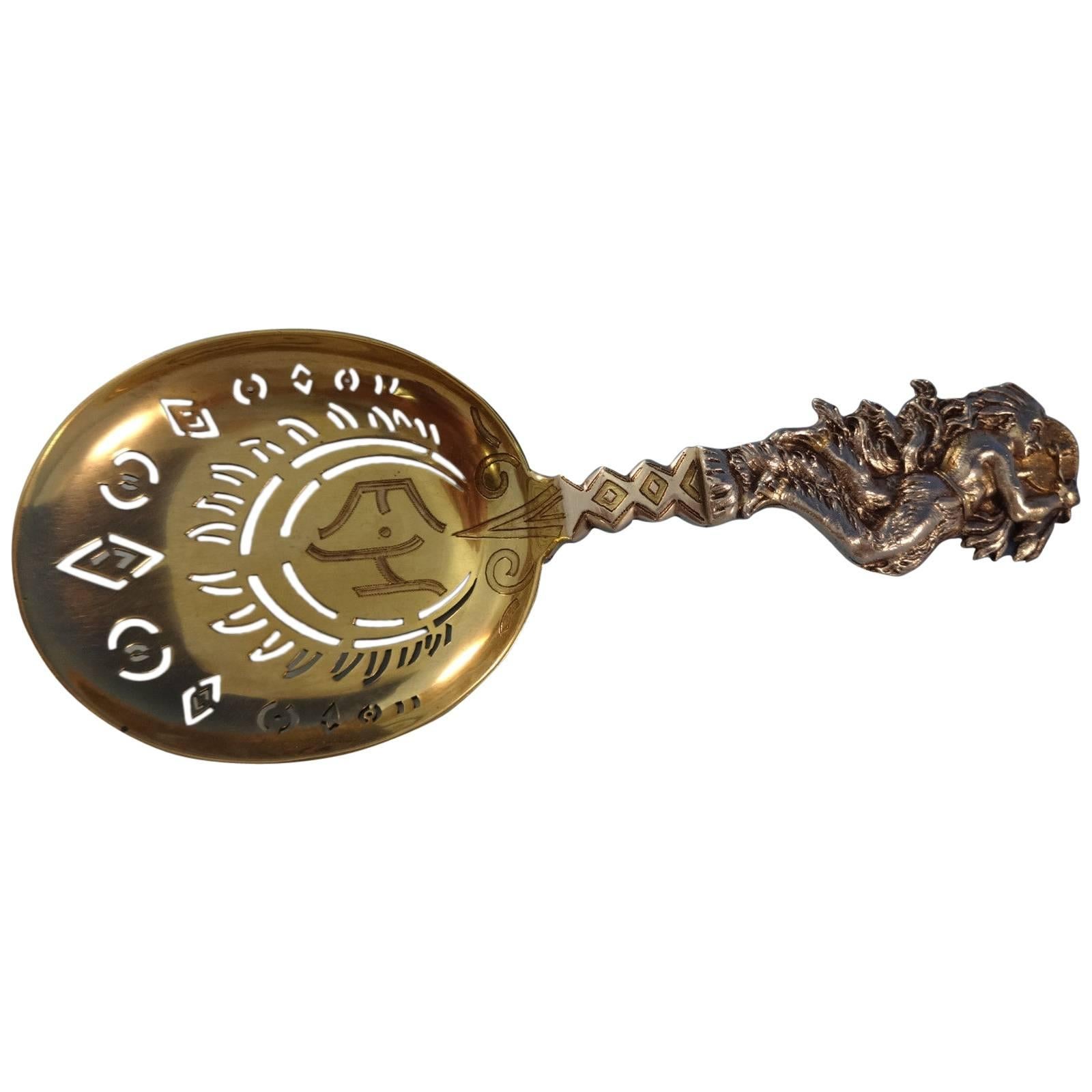 American Indian by Tiffany 
Co. Sterling Silver Confection Spoon in Fitted Box