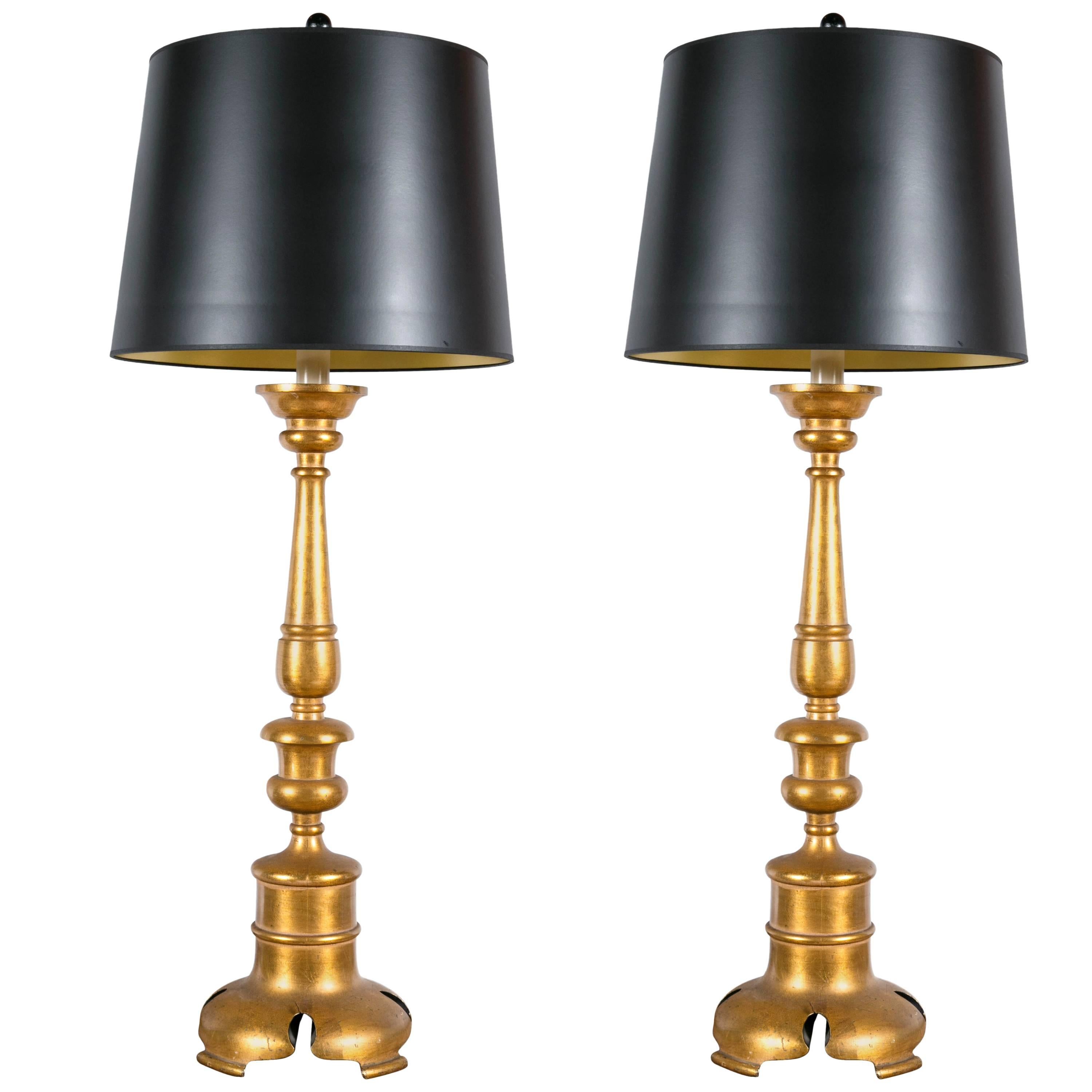 Very Large Pair of Midcentury Italian Lamps
