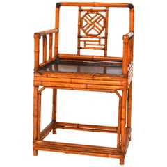 Chinese Bamboo Chinoiserie Armchair
