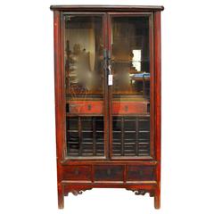 Used Chinese Ming Style Tapered Wine Cabinet