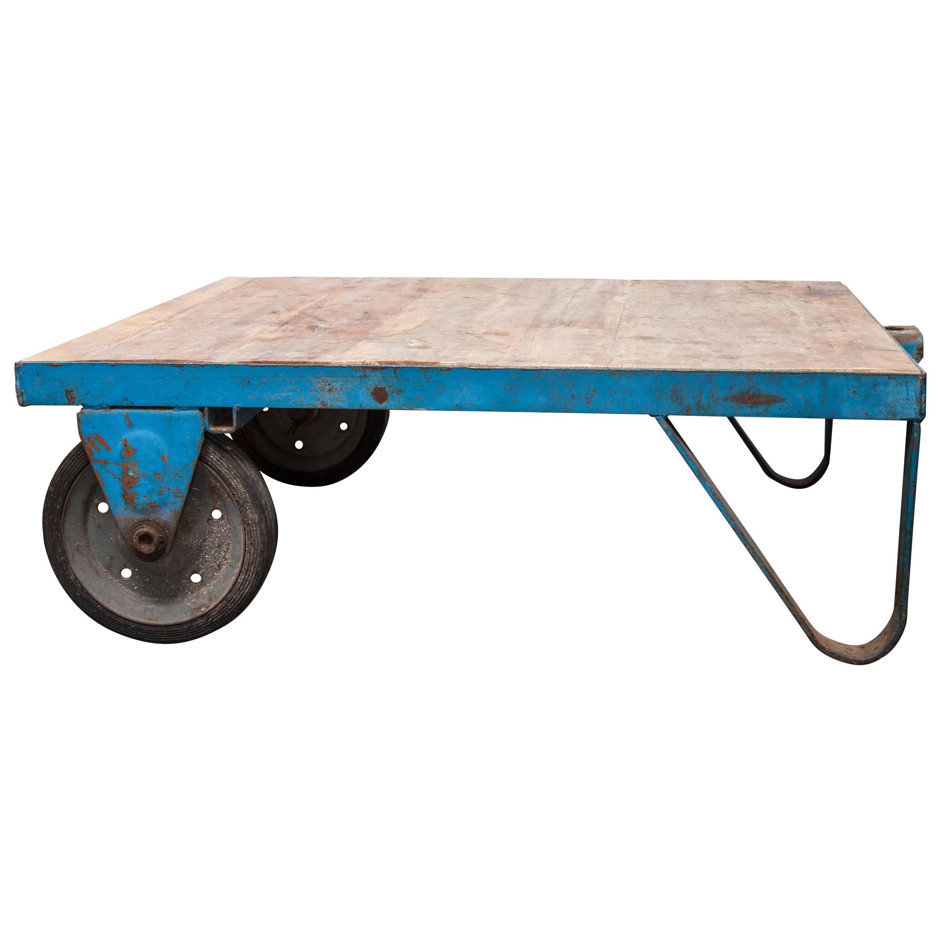 Industrial Cart Table For Sale