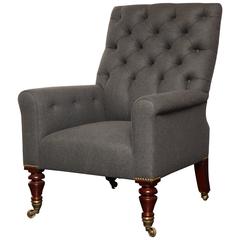 Exceptional 19th Century English, William IV Upholstered Armchair