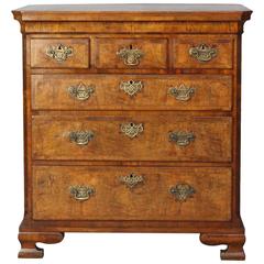 George III Burl Walnut Chest of Drawers