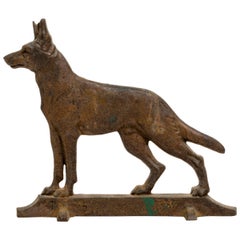 Vintage Iron German Shepherd Doorstop