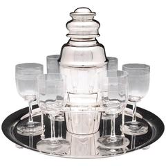 Vintage Hukin 
Heath Art Deco Silver Plate Cocktail Set