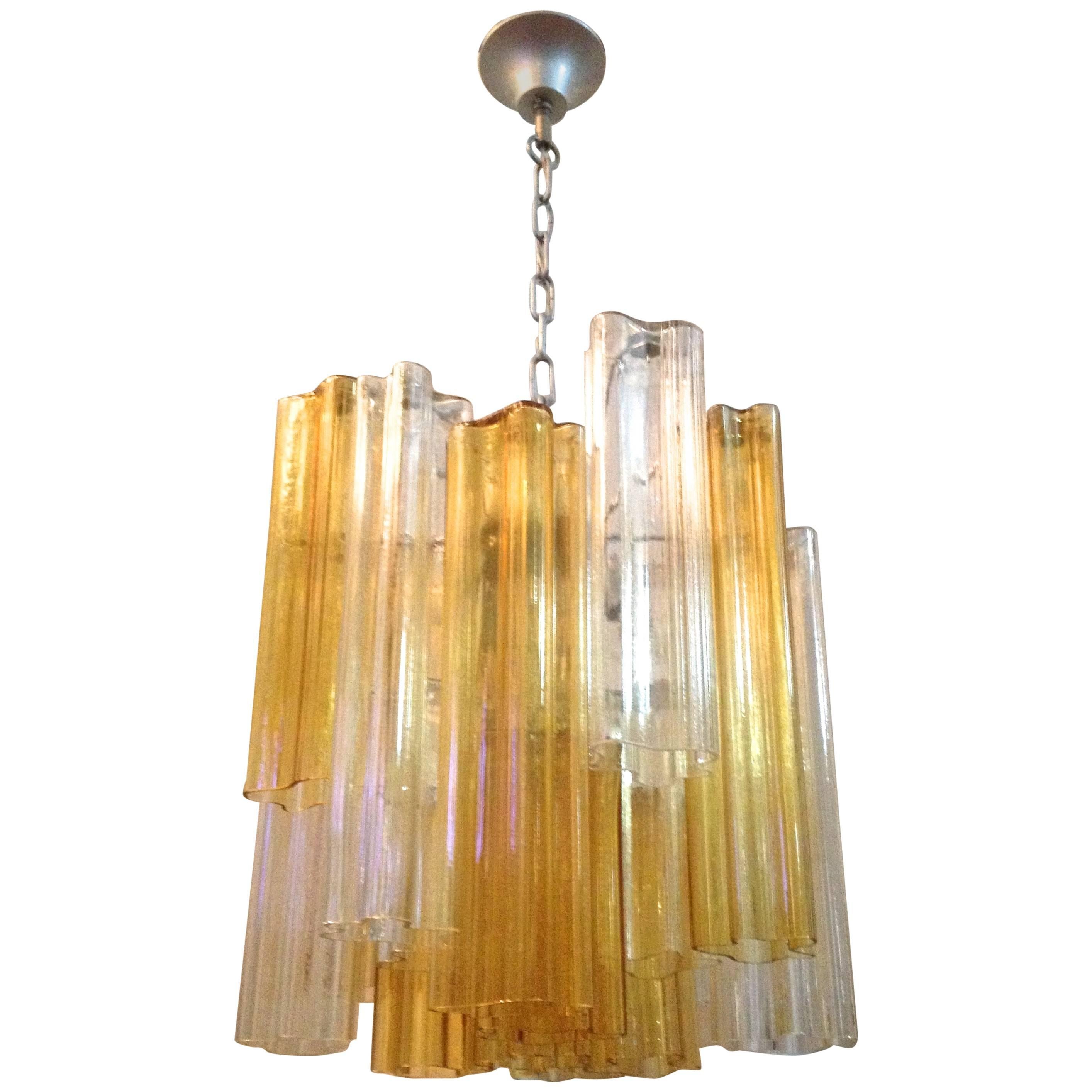 Toni Zuccheri  Murano Glass Tronchi Chandelier  For Sale