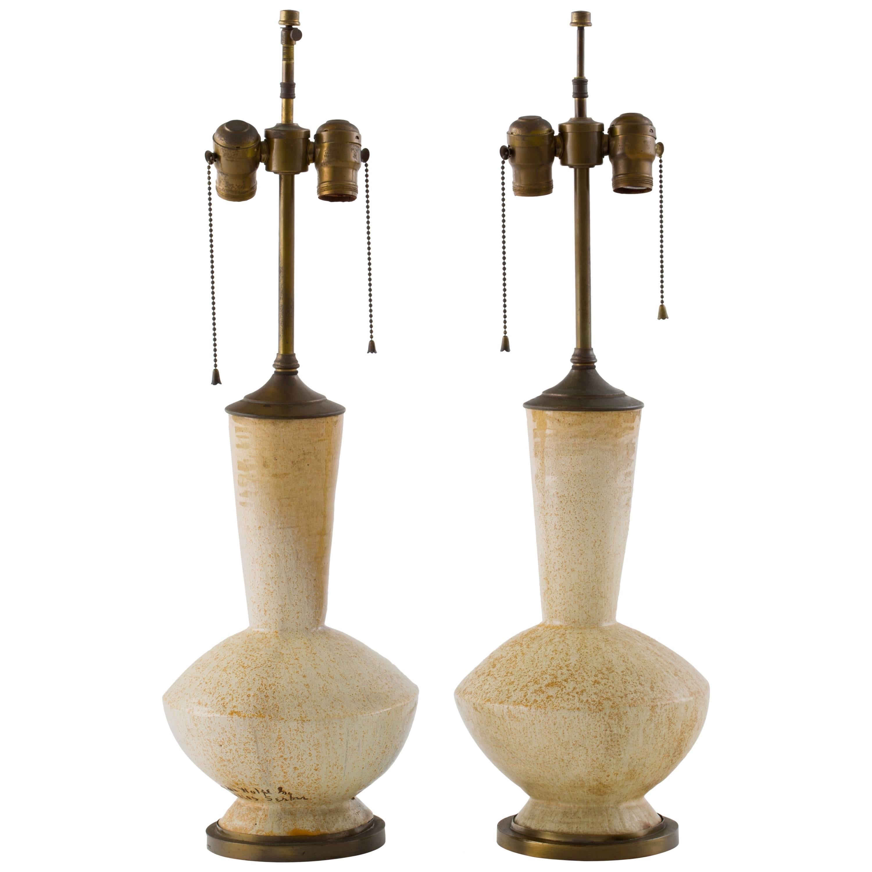 Rare Elsie de Wolfe Original Ceramic Lamps