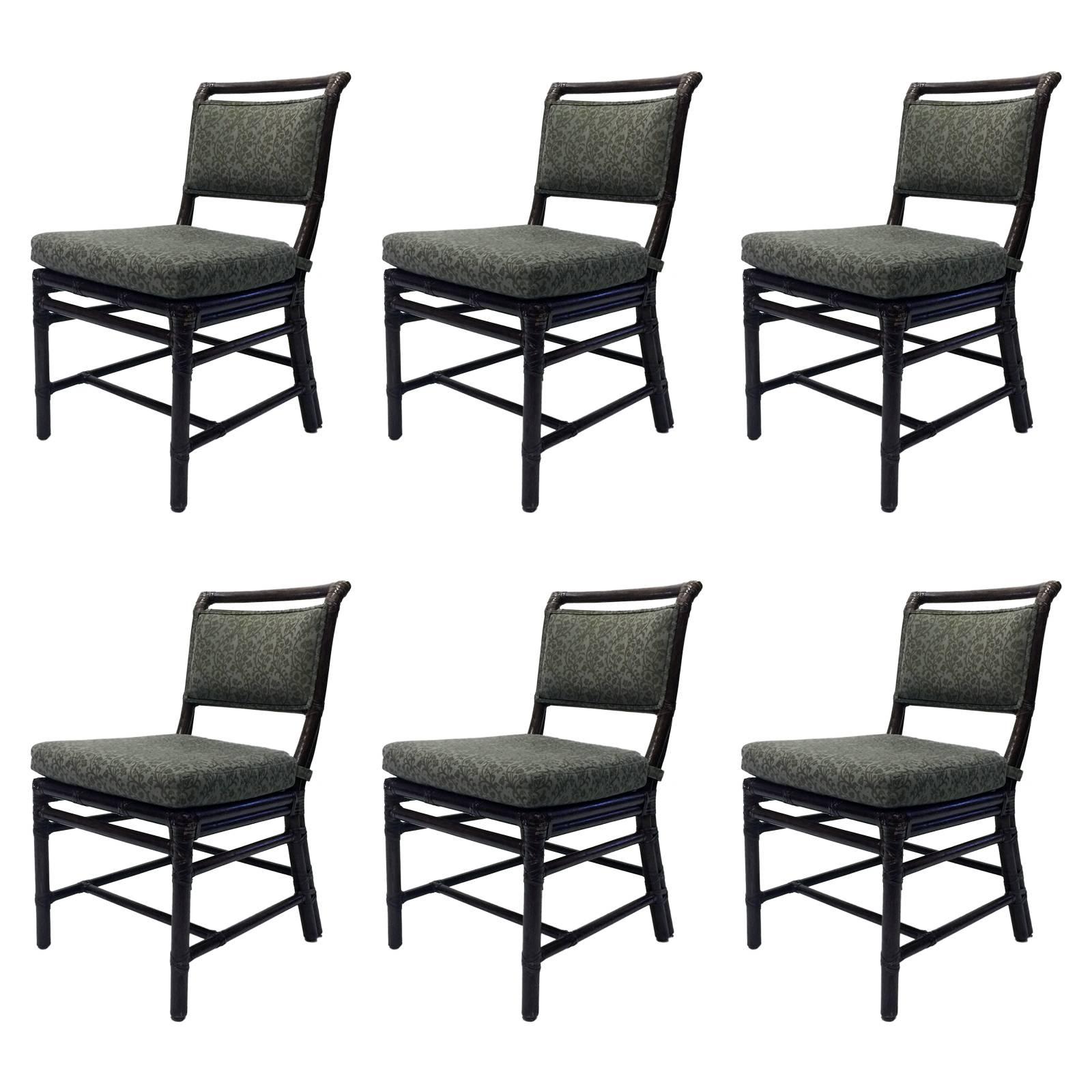 Ratan Dining Chairs by McGuire, Set of Six