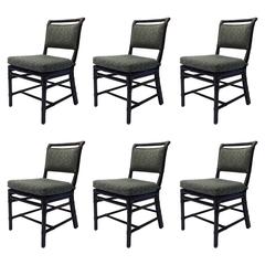 Vintage Ratan Dining Chairs by McGuire, Set of Six