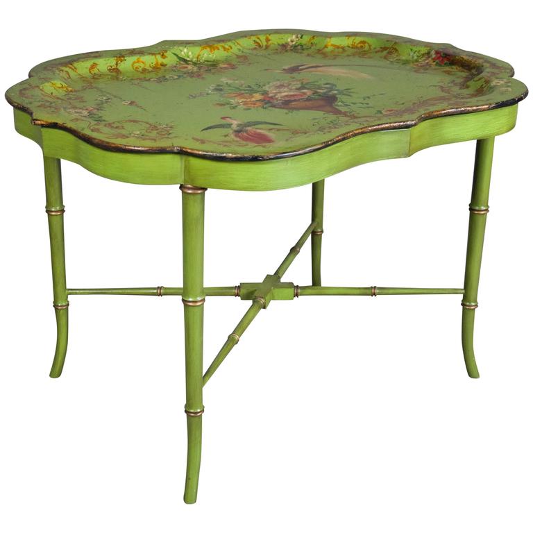 Victorian Papier Mâché Tray Top Coffee Table at 1stDibs