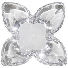 Beautiful Vintage Crystal Lotus Bowl by Designer Lars Hellsten, Sweden 5