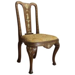 Rare Antique Italian Queen Anne Bone Inlaid Chair, circa 1745 9