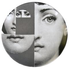 Vintage Piero Fornasetti Porcelain Tema e Variazioni Plate, Number 230, Lina Cavalieri