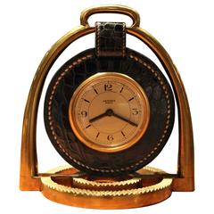 Hermes Dupre Lafon Crocodile Clock 11