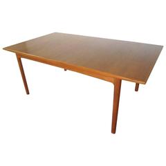Stunning Sylve Stenquist Dux Teak Dining Table with 2 Leaves Danish Modern