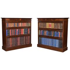 Pair of Mahogany Open Bookcases 