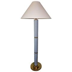 1970s Tommaso Barbi Ceramic and Brass Floor Lamp 6