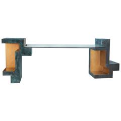 'Xiangsheng Desk‘, an Oxidized and Brushed Bronze Work of Collectible Design 7