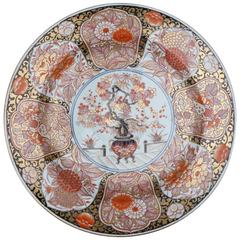 Japanese Plate Flowers Gilt Decorations 18th Century