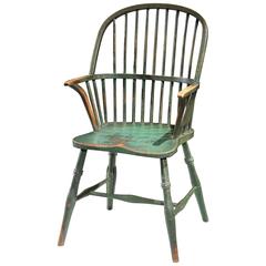 Antique West Country Bow Back Windsor Armchair, 19th Century