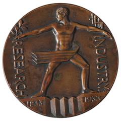 Antique American Art Deco Medal Commemorating Century of Progress International Expo