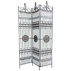 Antique Wrought Steel Folding Screen in the Style of Louis Sullivan, circa 1890