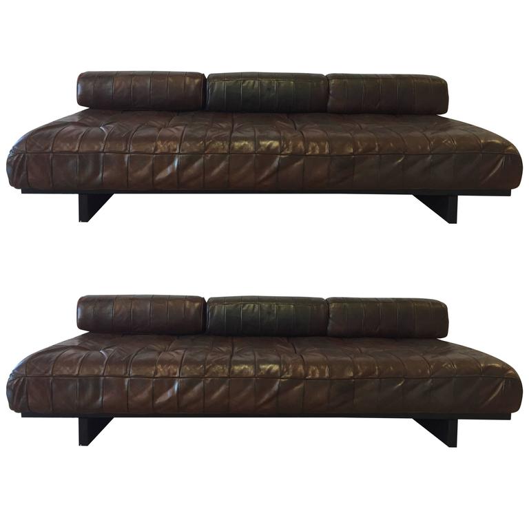 Pair of De Sede Ds80 Daybed Leather Sofas at 1stDibs
