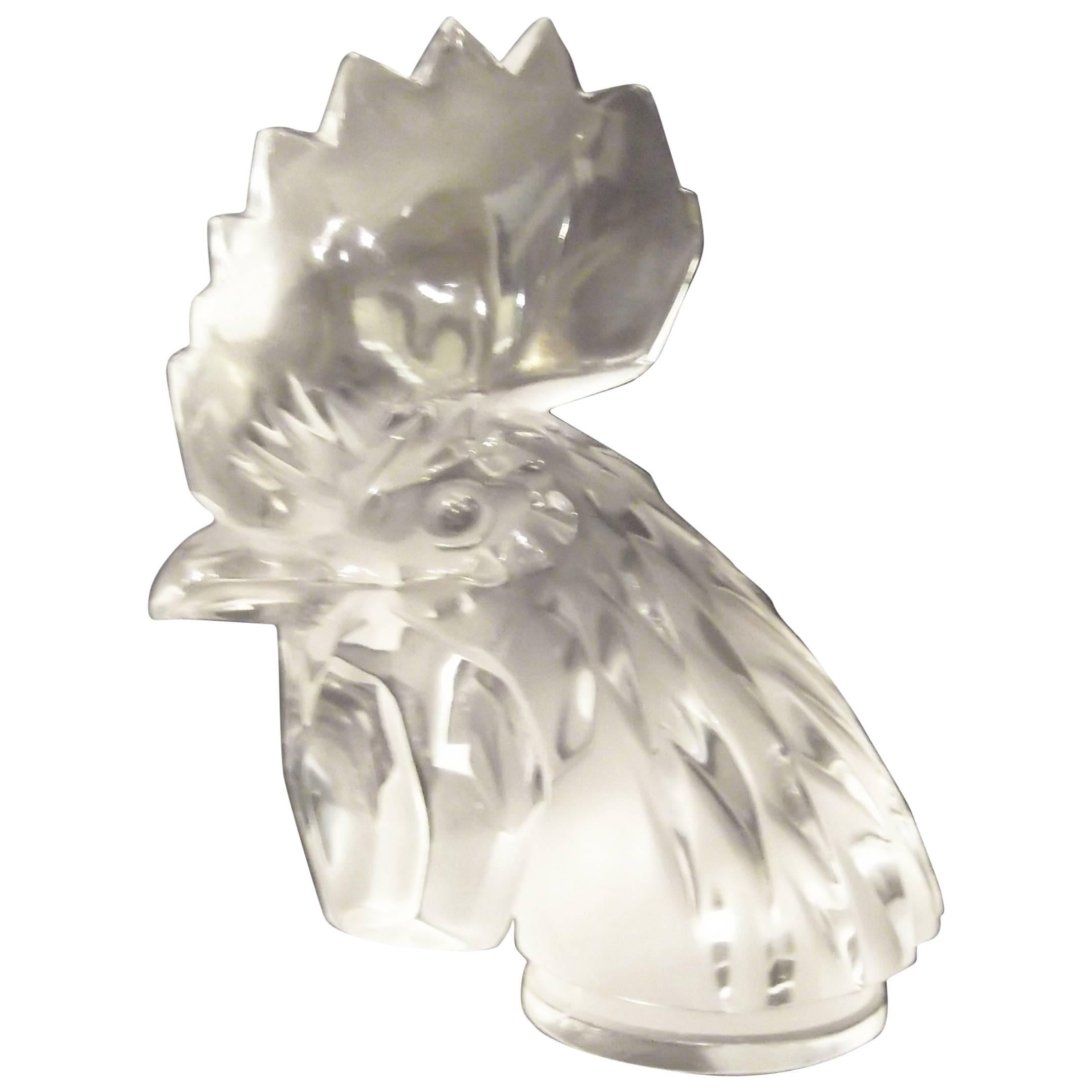 Lalique Rooster Head Mascot
