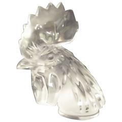 Vintage Lalique Rooster Head Mascot