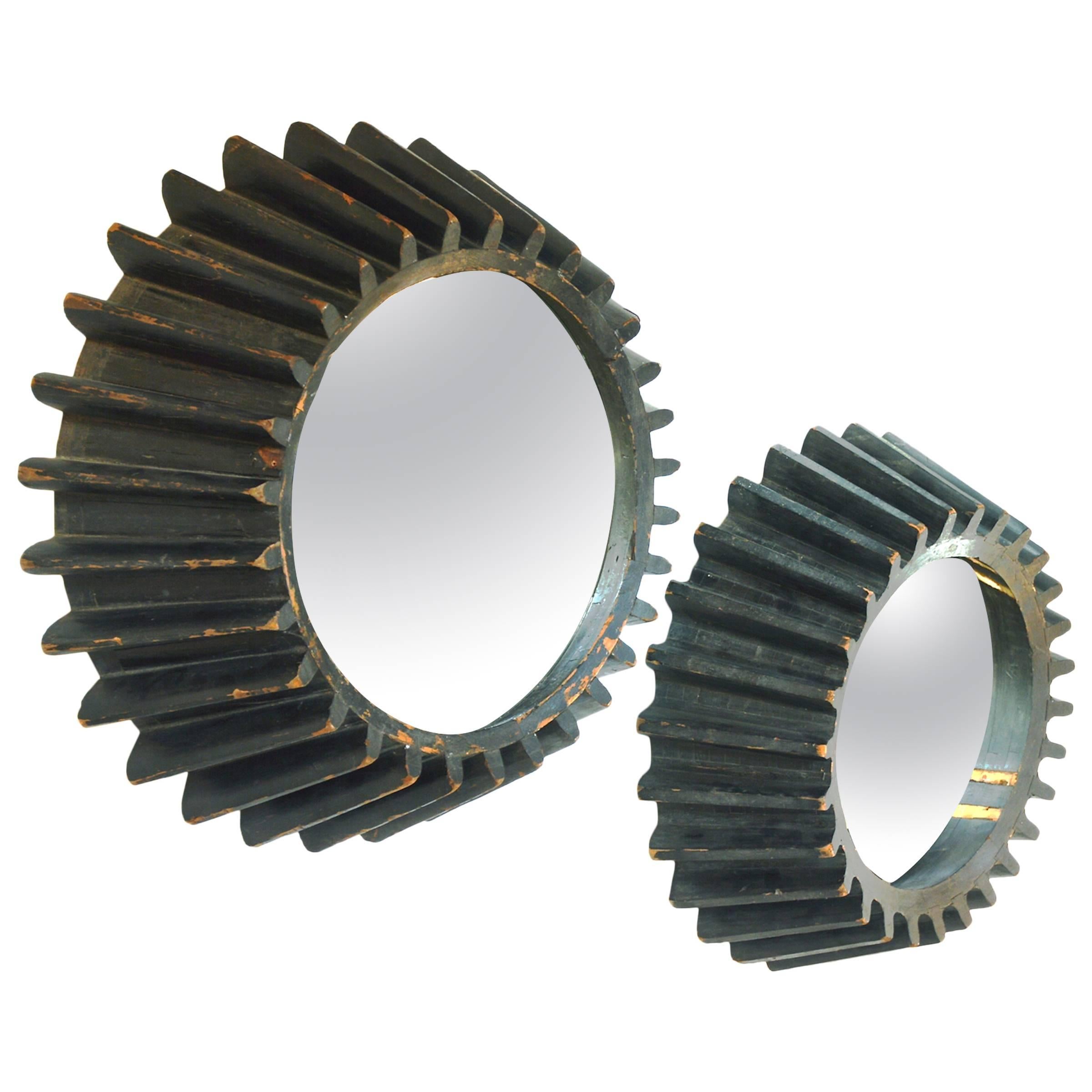 Near Pair of Industrial Mirrors