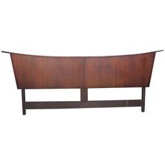 Vintage Exciting Nakashima Style Walnut King-Size Headboard Mid-Century Modern