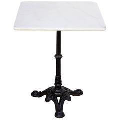 French Antique Marble-Top Bistro Gueridon
