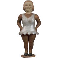 Fine Early 20th Century American Folk Art Carving of a Ballerina or Dancer