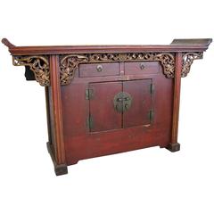 1900-1910 Chinese Long Cabinet or Sideboard