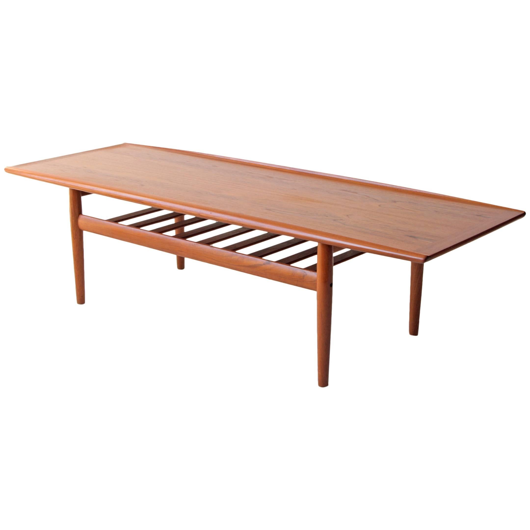 Grete Jalk Danish Modern Two-Tier Teak Coffee Table 