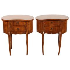 Pair of Kidney Shaped French Side Tables Pair of Kidney Shaped French Side Tables