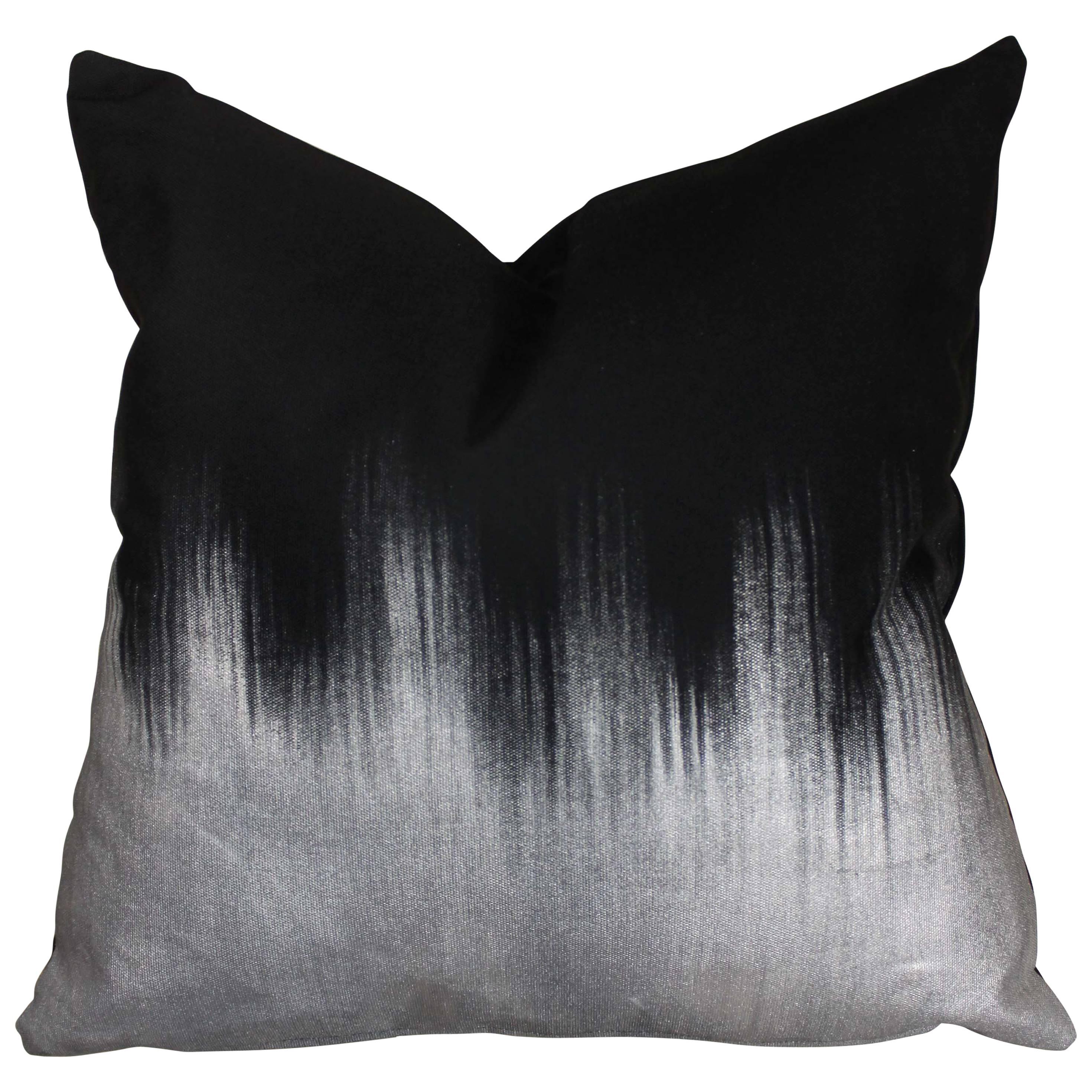 Silver Ombre Alloy Pillow by Amanda Hamilton For Sale