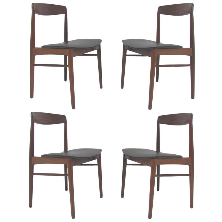 Set Of Four Danish Teak Dining Chairs By Sax Circa 1960s