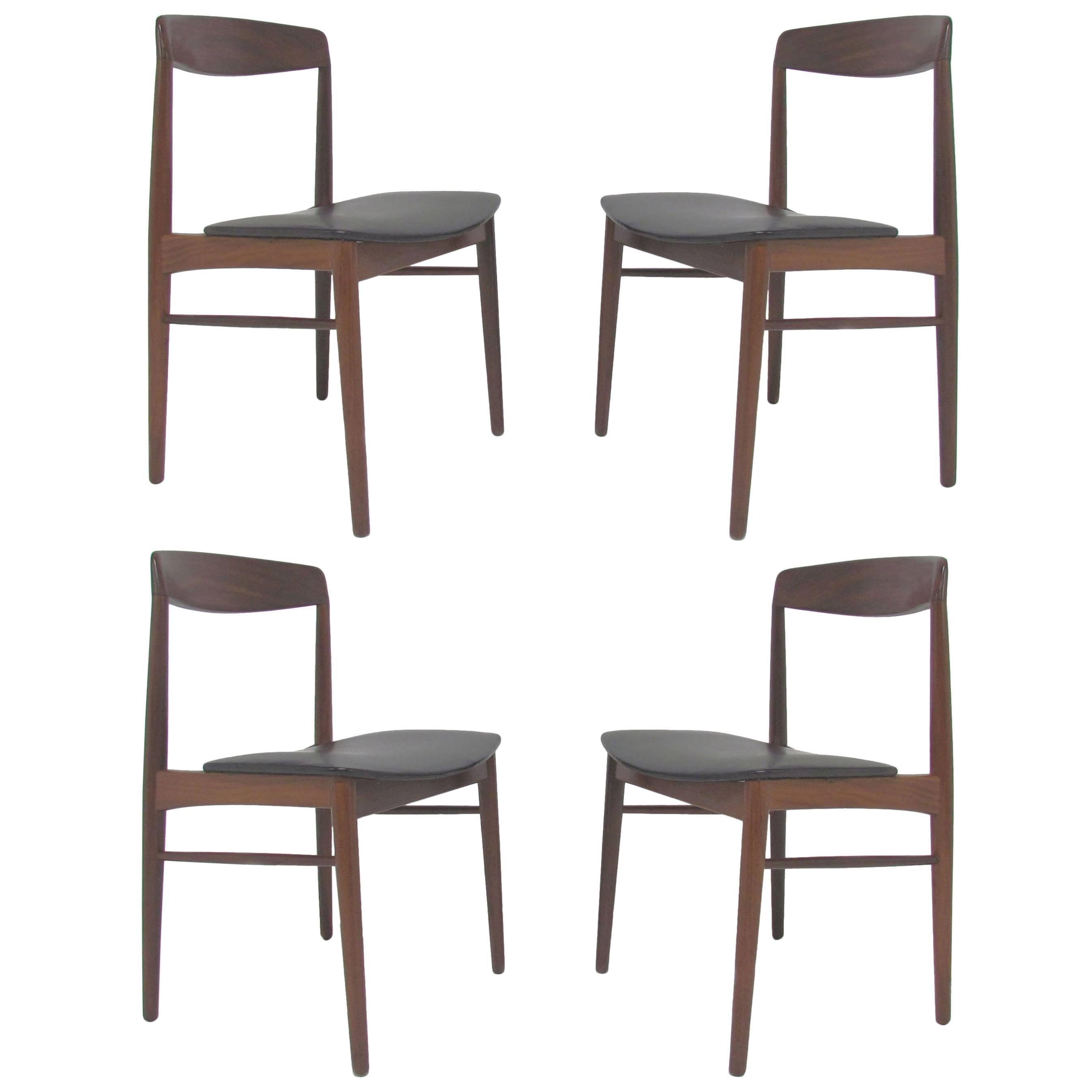Set of Four Danish Teak Dining Chairs by SAX, circa 1960s