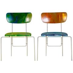 Deux chaises «roadway » de Gaetano Pesce