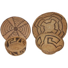 Collection of Four Papago & Pima  Indian Baskets